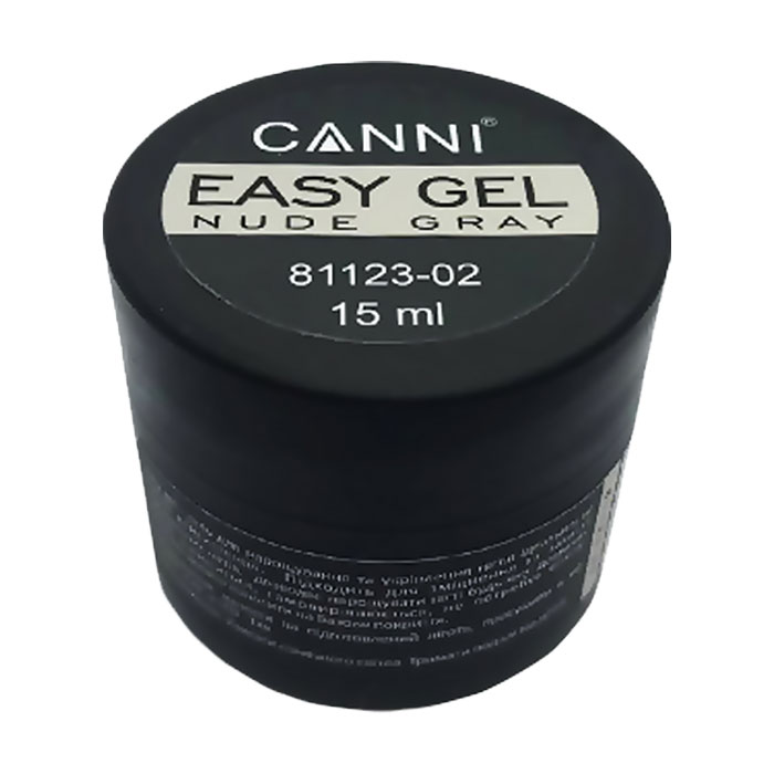

Уцінка! Гель для нарощування і зміцнення нігтів Canni Easy gel 02 Nude Gray, 15 мл