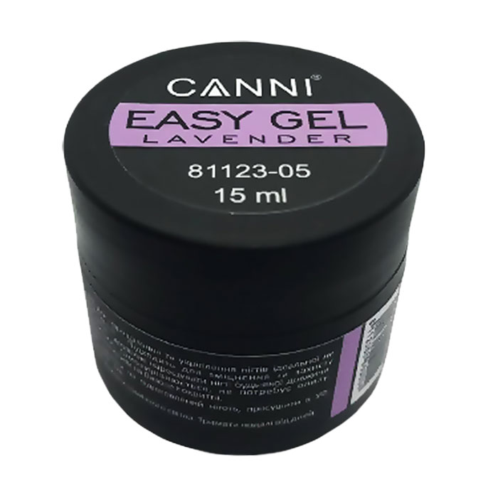 

Уцінка! Гель для нарощування і зміцнення нігтів Canni Easy gel 05 Lavender, 15 мл
