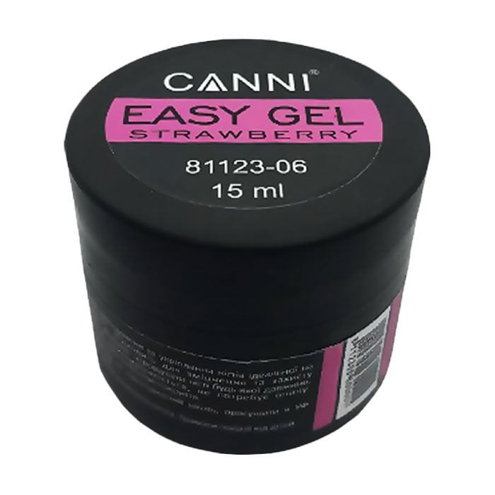 

Уцінка! Гель для нарощування і зміцнення нігтів Canni Easy gel 06 Strawberry, 15 мл
