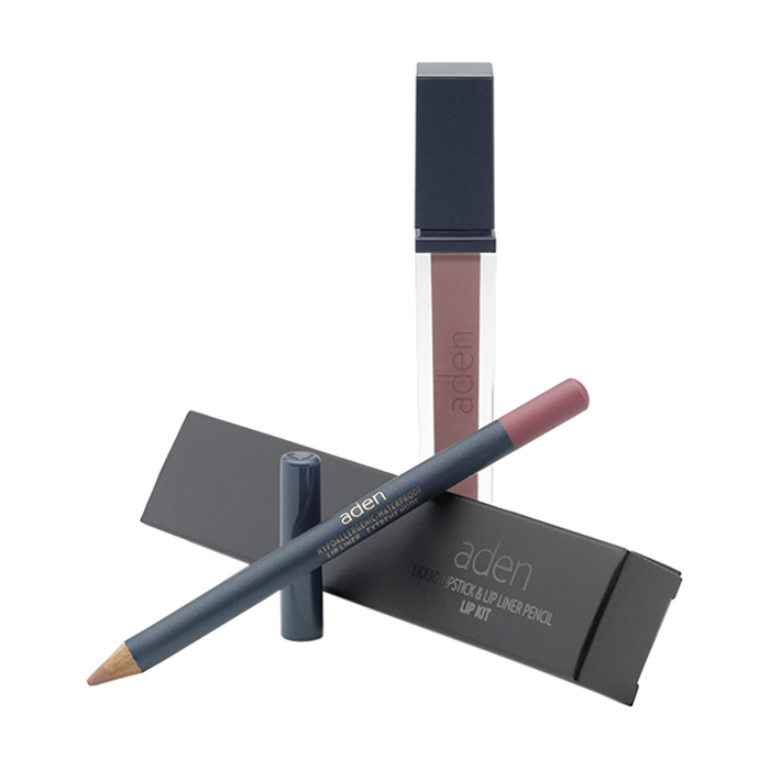 

Набір для макіяжу губ Aden Cosmetics 15 Extreme Nude (матова помада, 7 мл + олівець, 1.14 г)