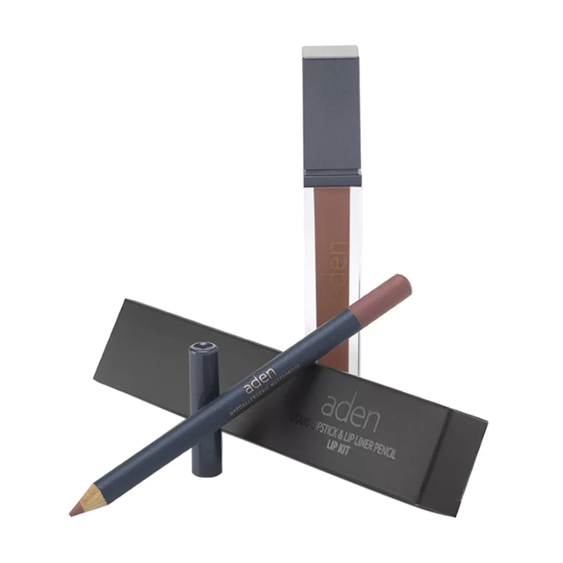 

Набір для макіяжу губ Aden Cosmetics 25 Chinchilla (матова помада, 7 мл + олівець, 1.14 г)