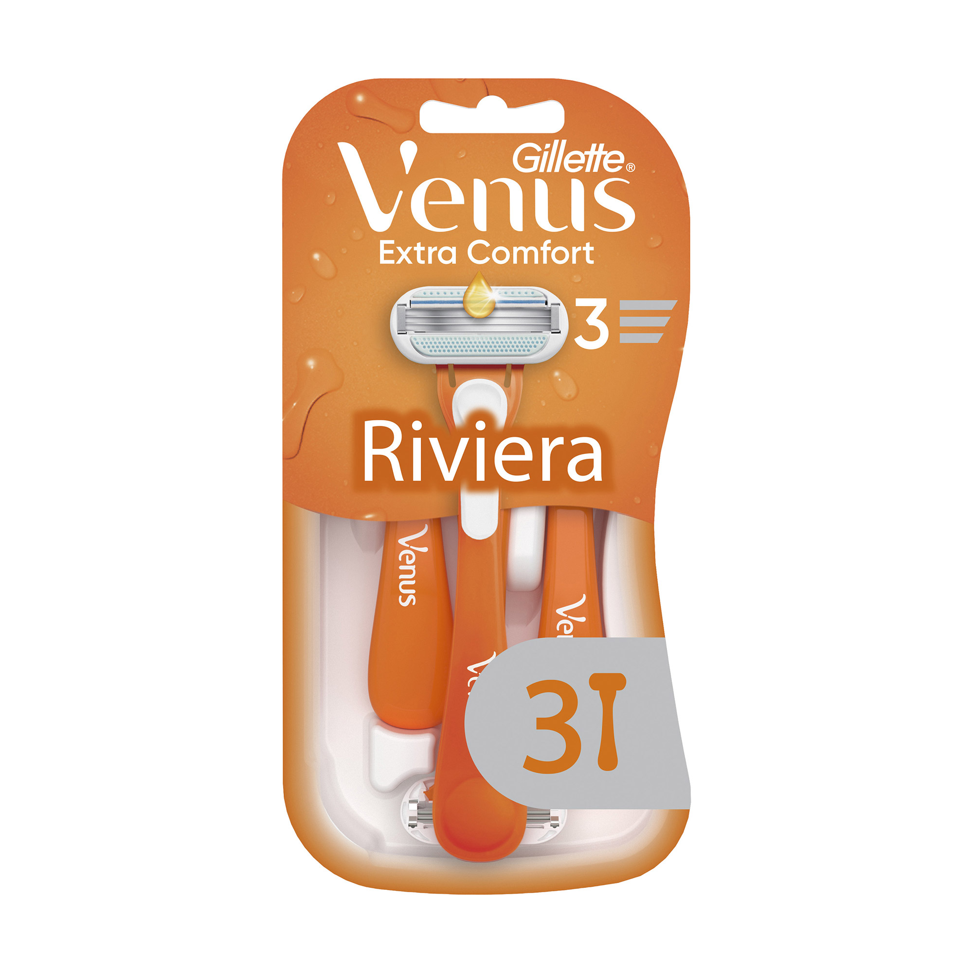 Одноразові станки для гоління жіночі (бритви) Gillette Venus Smooth Riviera, 3 шт