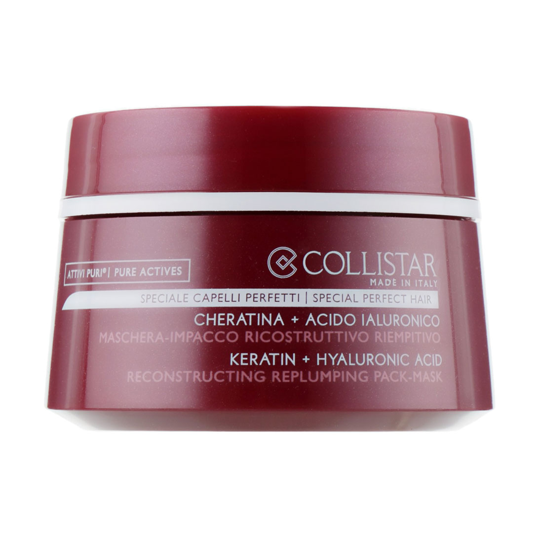 

Відновлювальна маска для волосся Collistar Pure Actives Keratin + Hyaluronic Acid Reconstructive Replumping Mask, 200 мл