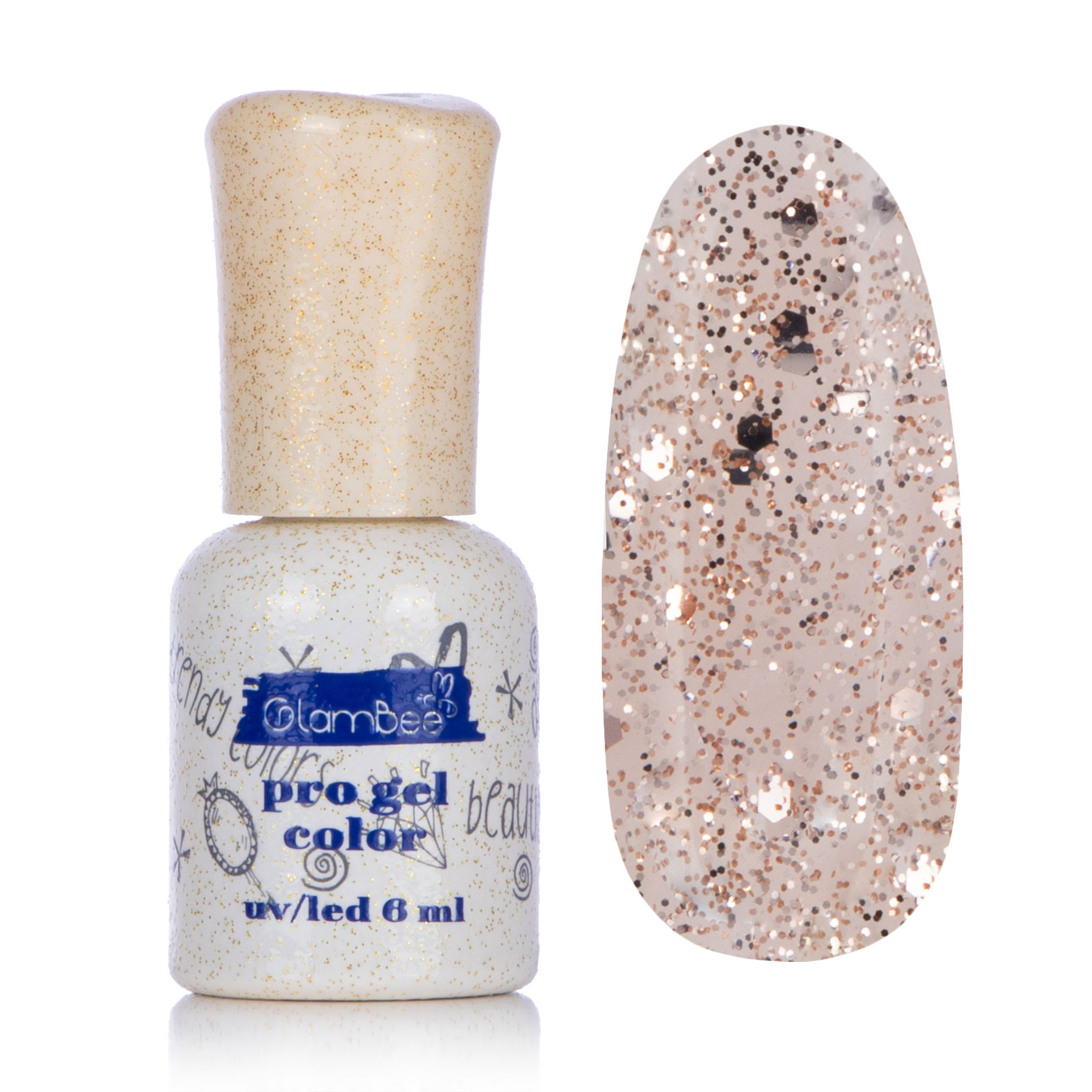 

Гель-лак для нігтів GlamBee ProGel Shimmer 73, 6 мл