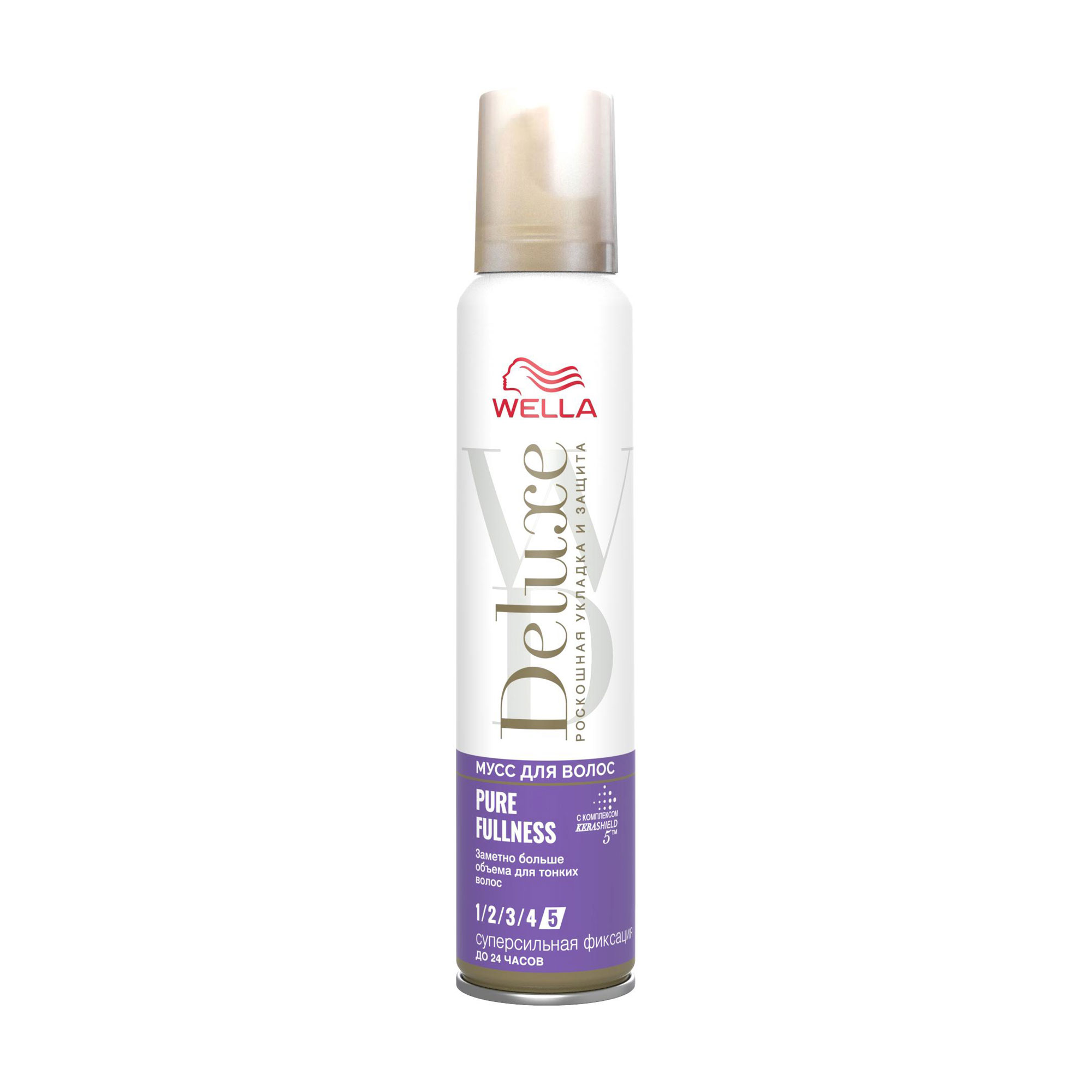 Уцінка! Мус для тонкого волосся Wella Deluxe Pure Fulness Об'єм, суперсильна фіксація, 200 мл