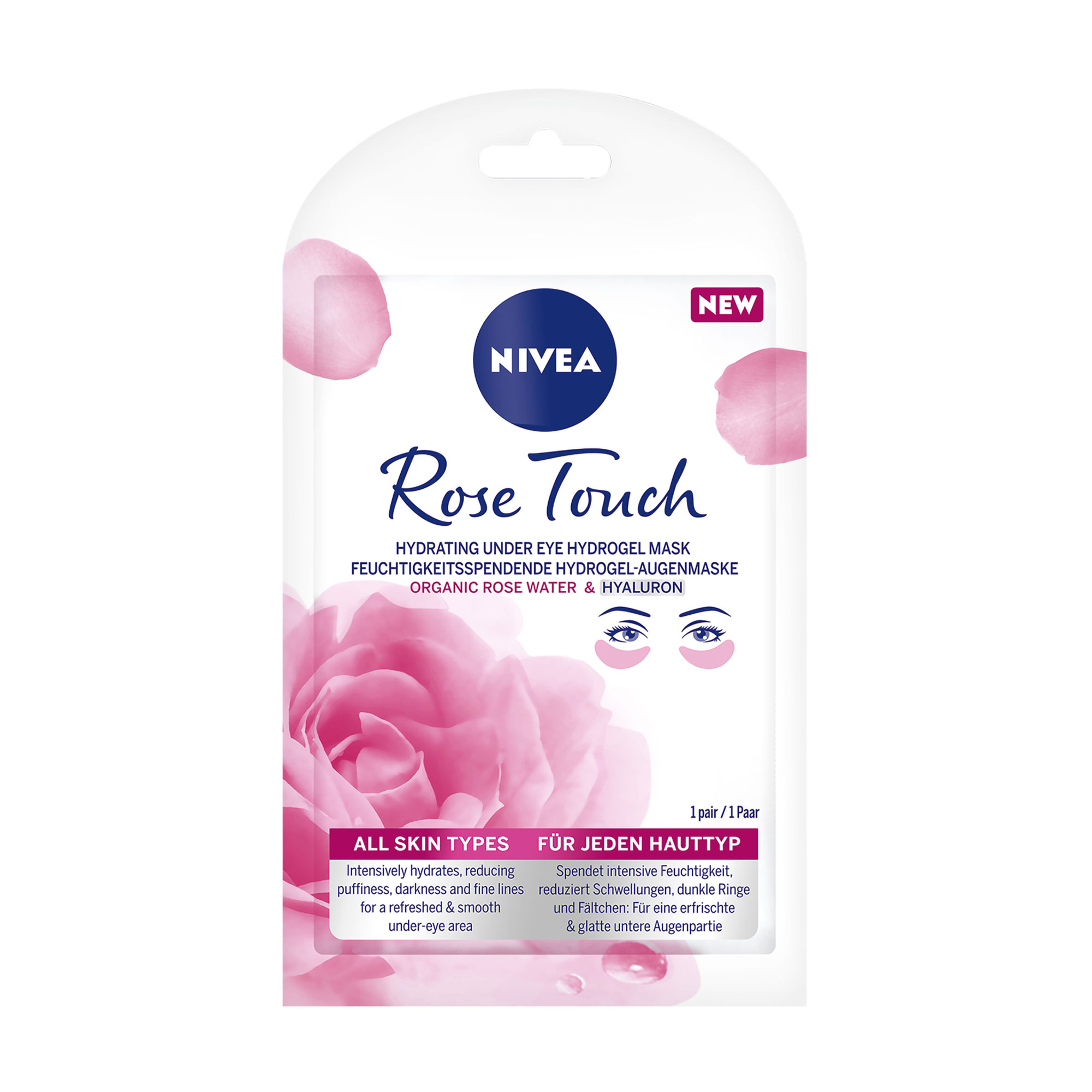 

Зволожувальна гідрогелева маска-патчі для шкіри навколо очей NIVEA Rose Touch