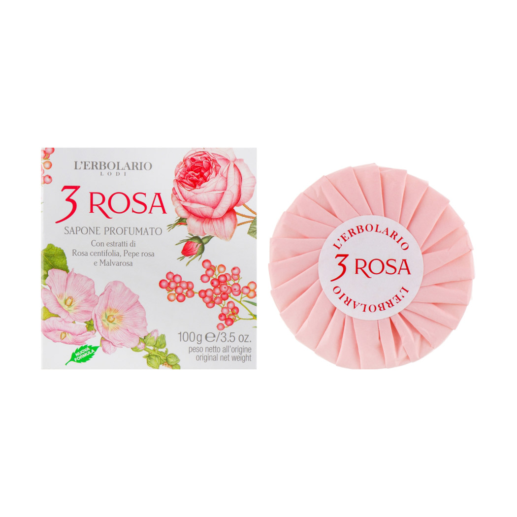 

Уцінка! Ароматизоване мило L'Erbolario 3 Rosa Три троянди, 100 г