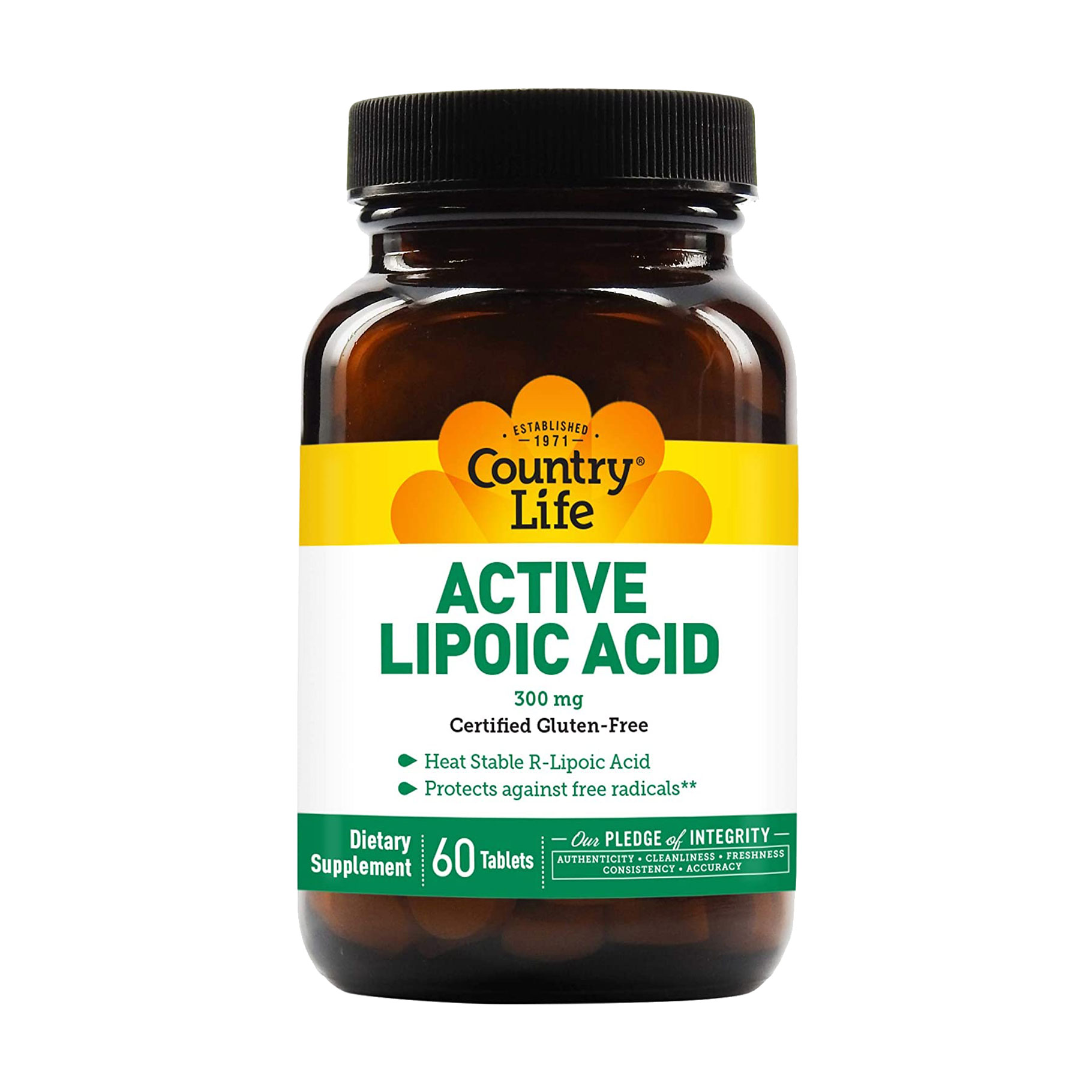 

Ліпоєва кислота Country Life Active Lipoiс Acid 300 мг, 60 таблеток