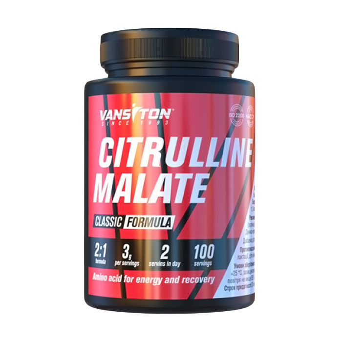 

Цитрулін малат Vansiton Citrullіne Malate Без смаку, в порошку, 300 г