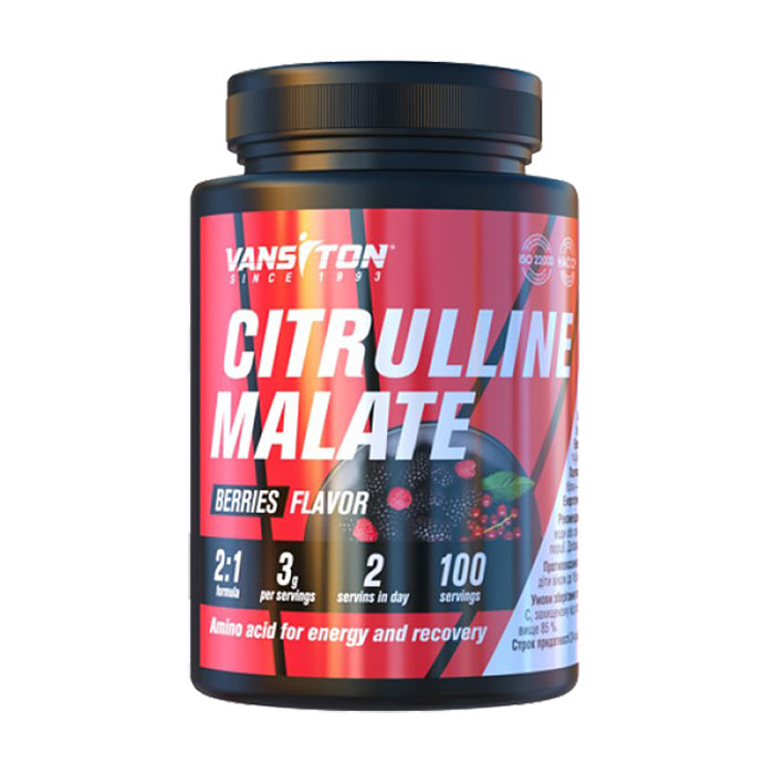 

Цитрулін малат Vansiton Citrullіne Malate Лісові ягоди, в порошку, 300 г