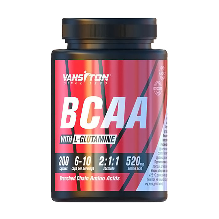 

Уцінка! Амінокислота Vansiton BCAA, 300 капсул