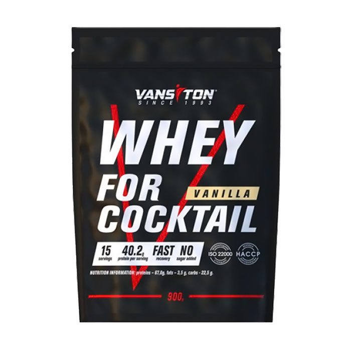 

Уцінка! Протеїн Vansiton Whey For Cocktail Protein в порошку, зі смаком ванілі, 900 г