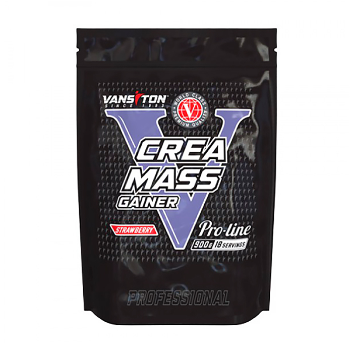 

Уцінка! Гейнер Vansiton Creamass Полуниця, в порошку, 900 г