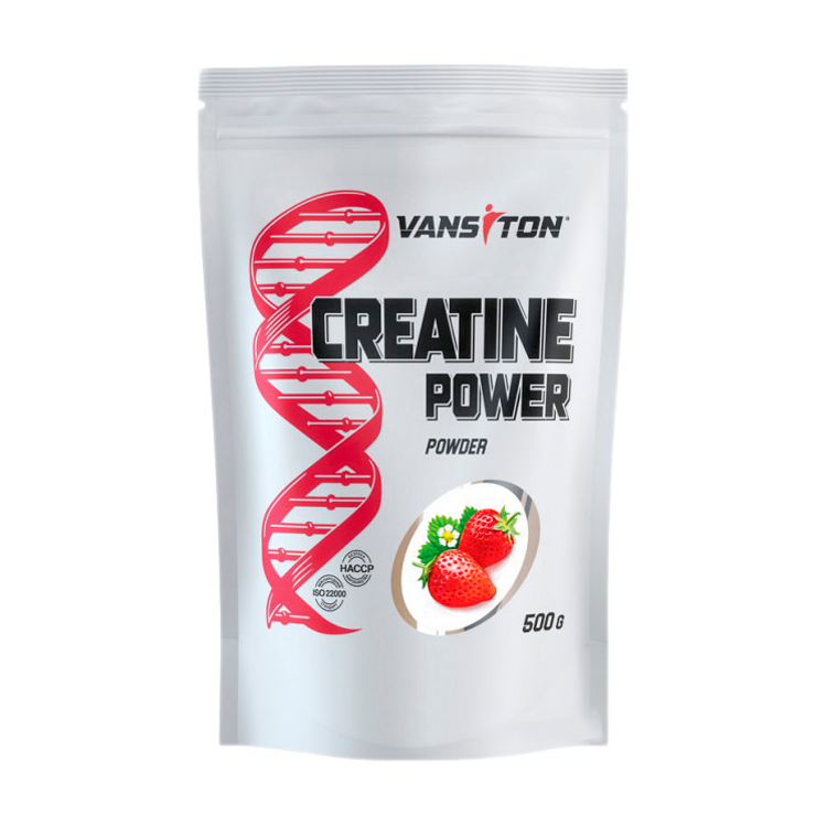 

Уцінка! Креатин Vansiton Creatine Power Полуниця у порошку, 500 г