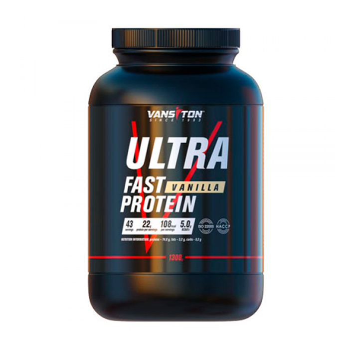 

Протеїн Vansiton Ultra Fast Protein в порошку, зі смаком ванілі, 1.3 кг