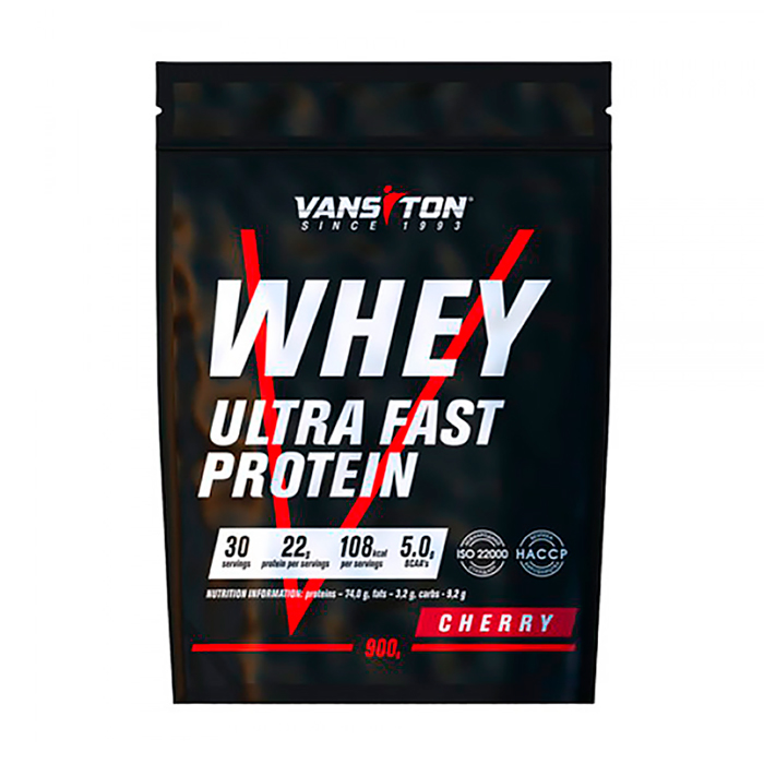 

Уцінка! Протеїн Vansiton Ultra Fast Protein в порошку, зі смаком вишні, 900 г