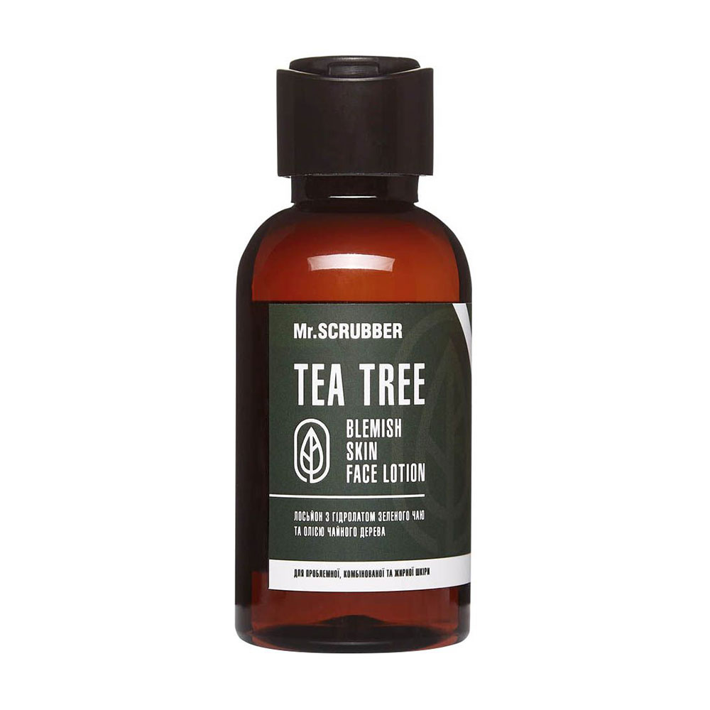 

Уцінка! Лосьйон для обличчя Mr.Scrubber Blemish Skin Face Lotion Tea Tree з гідролатом зеленого чаю і олією чайного дерева, 125 мл