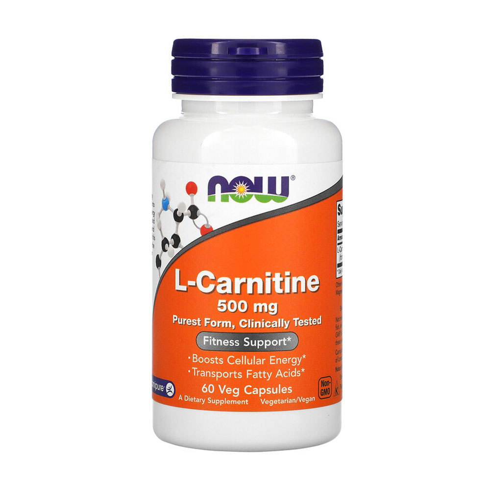 

L-Карнітин NOW foods L-Carnitine 500 мг, 60 капсул