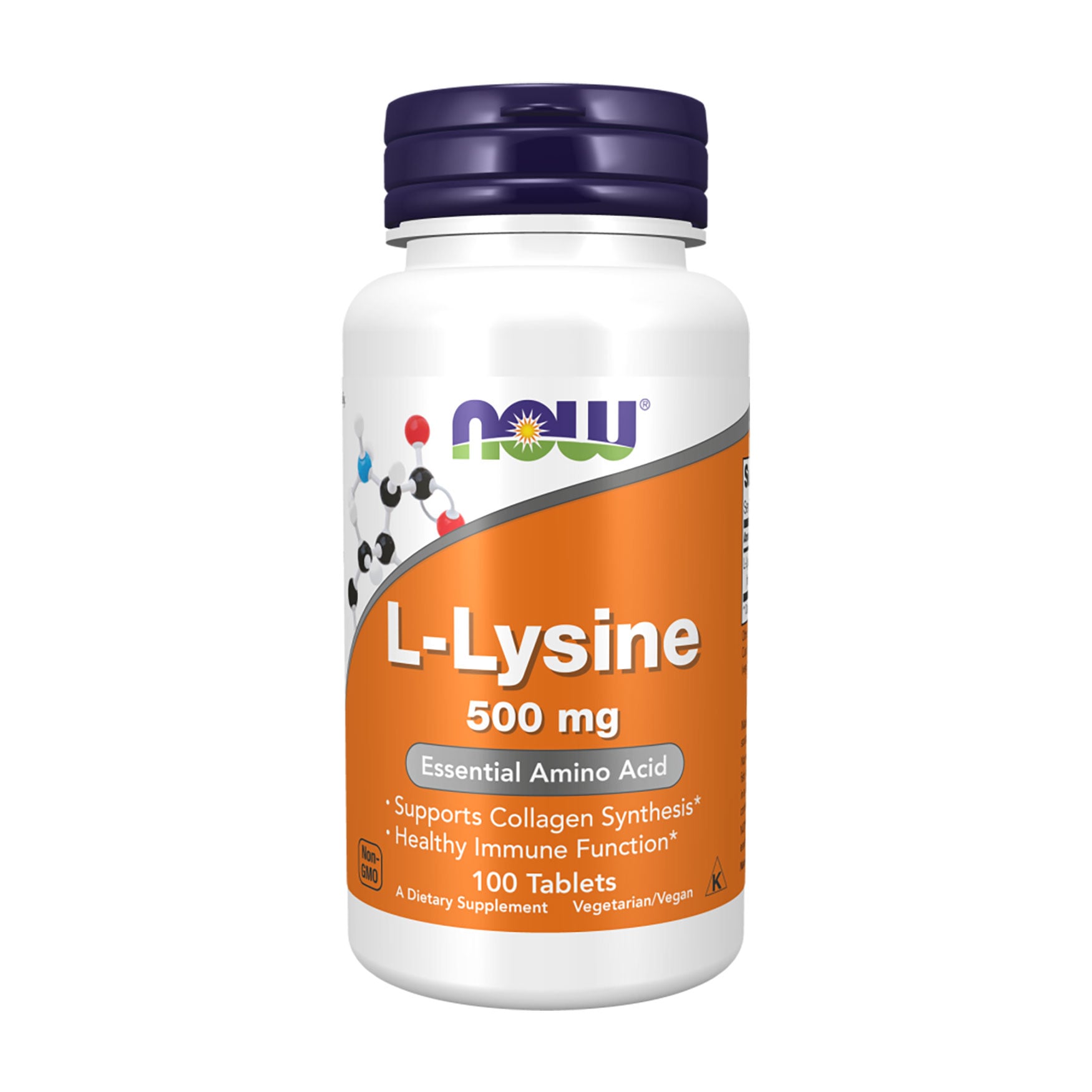 

L-Лізин NOW foods L-Lysin 500 мг, 100 таблеток
