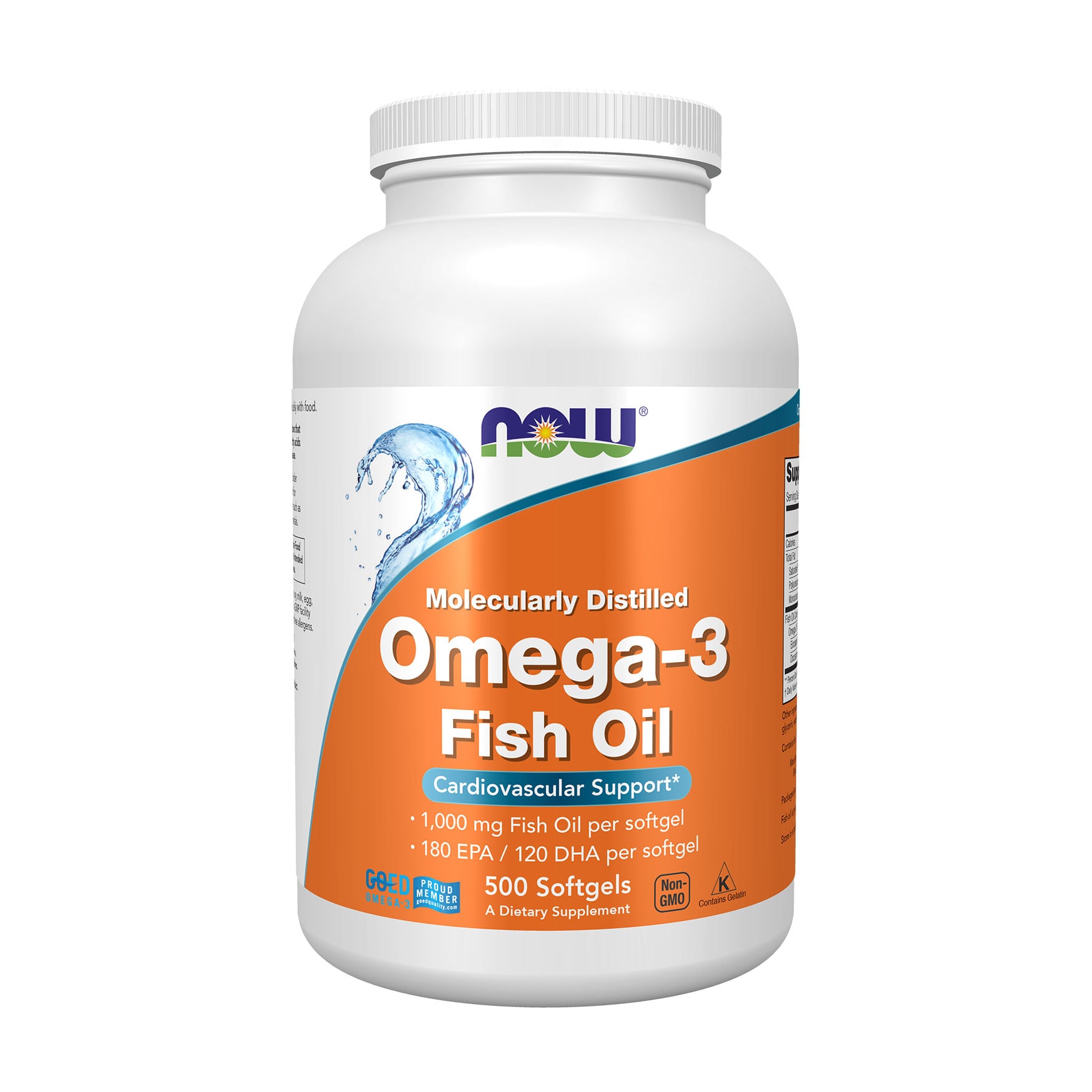 

Омега-3 NOW foods Omega-3, 1000 мг, 500 гелевих капсул