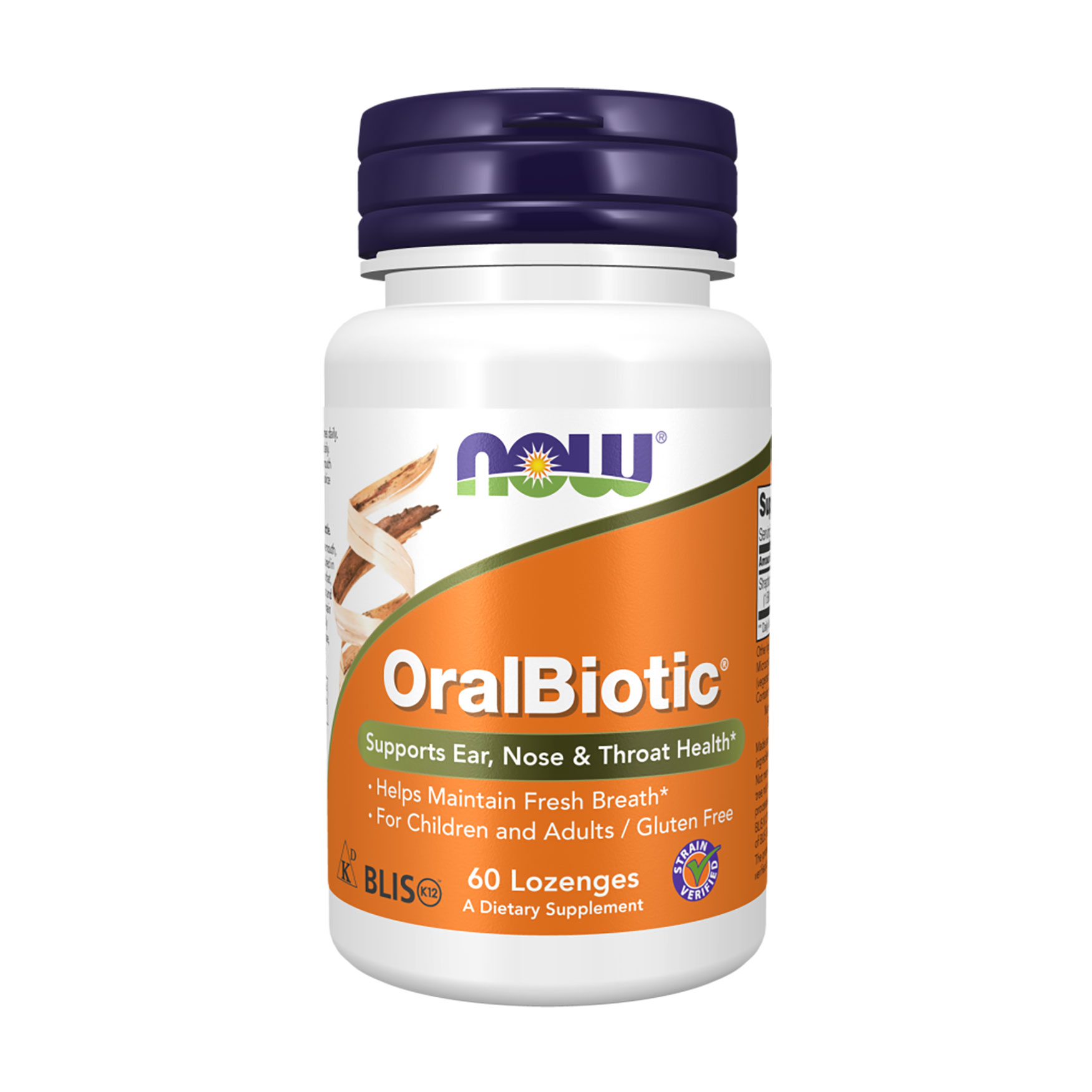 

Пробіотик NOW foods OralBiotic, 60 льодяників