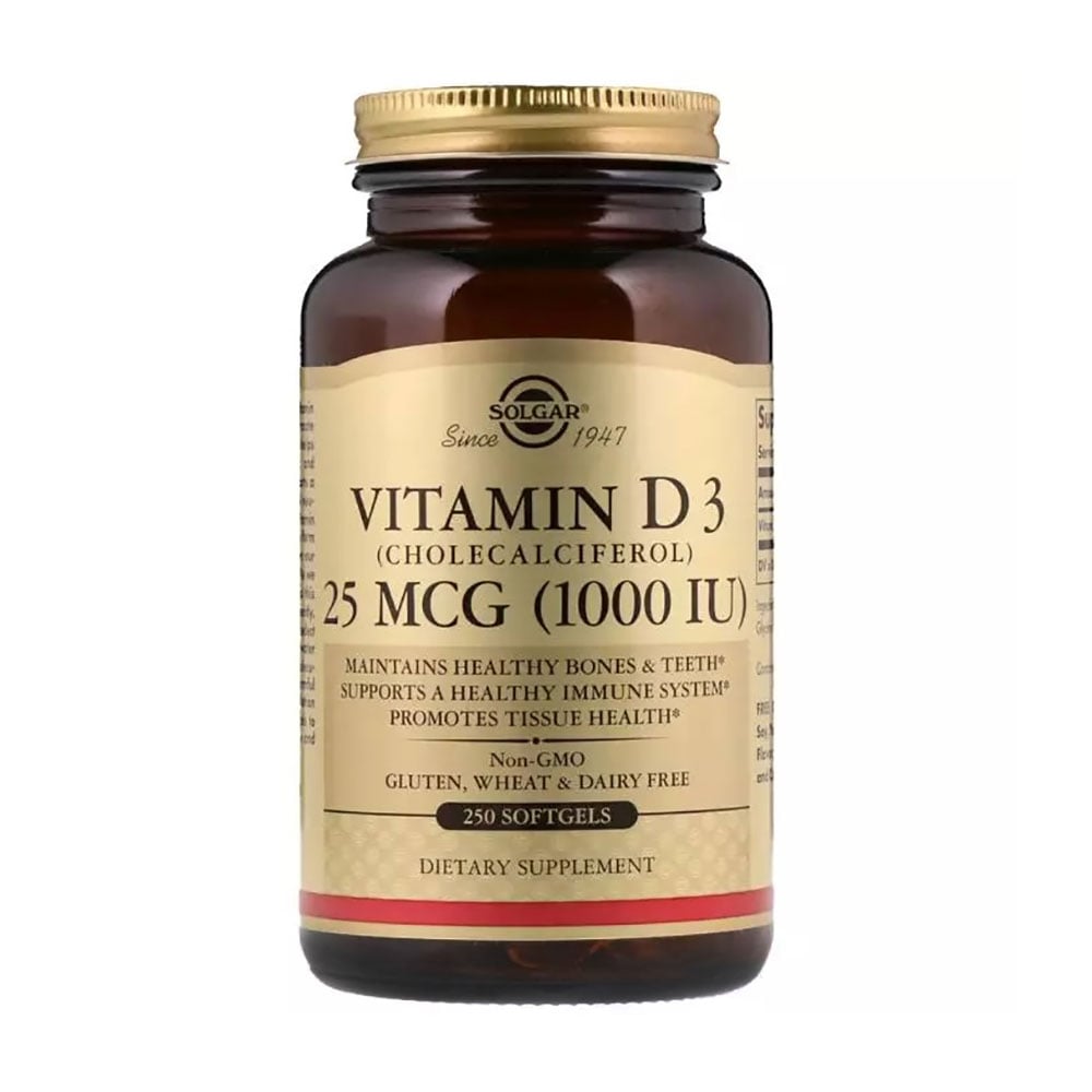 

Вітамін Д3 Solgar Vitamin D3 1000 МО, 250 капсул