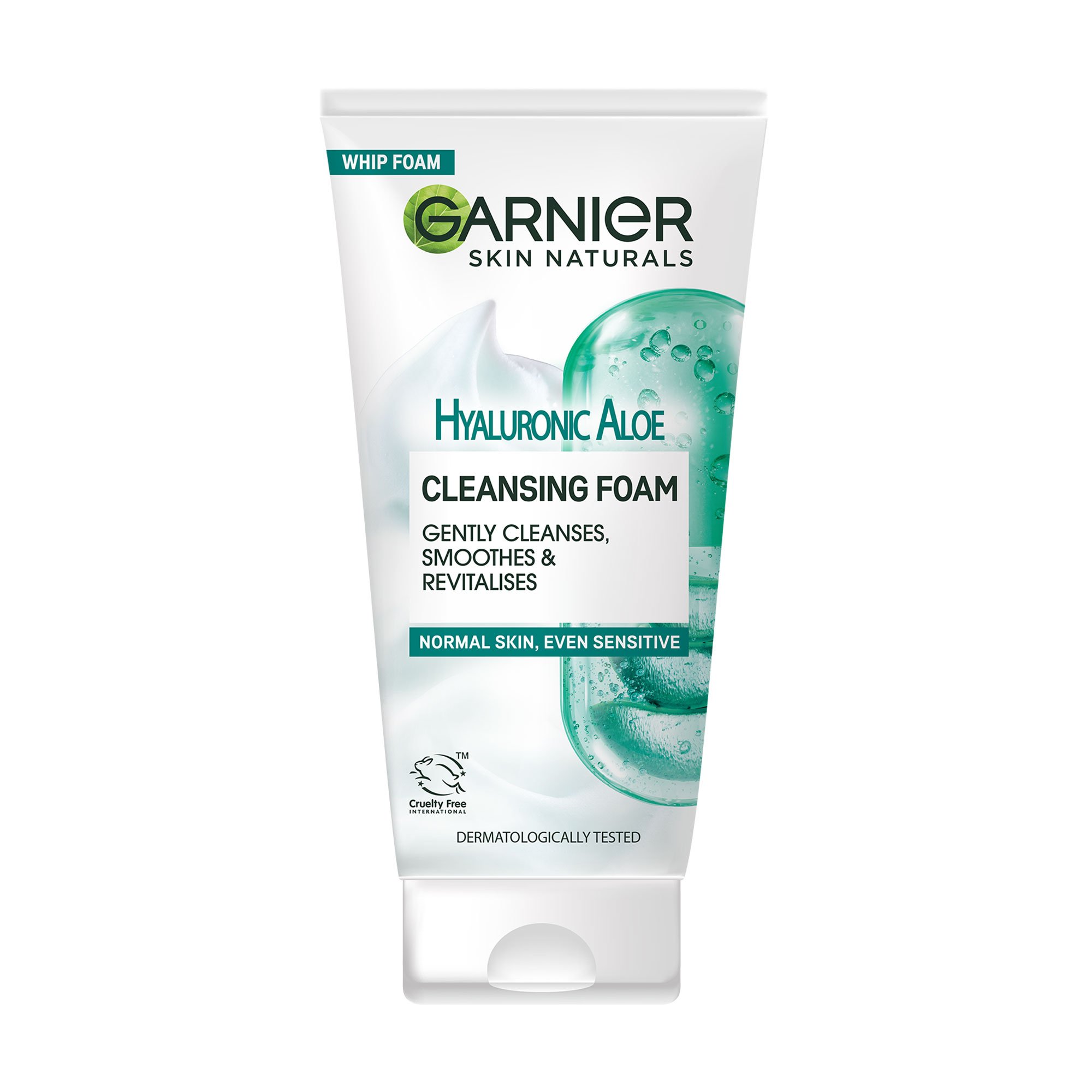 

Очищувальна гіалуронова алое-пінка для обличчя Garnier Skin Naturals для нормальної та чутливої шкіри, 150 мл