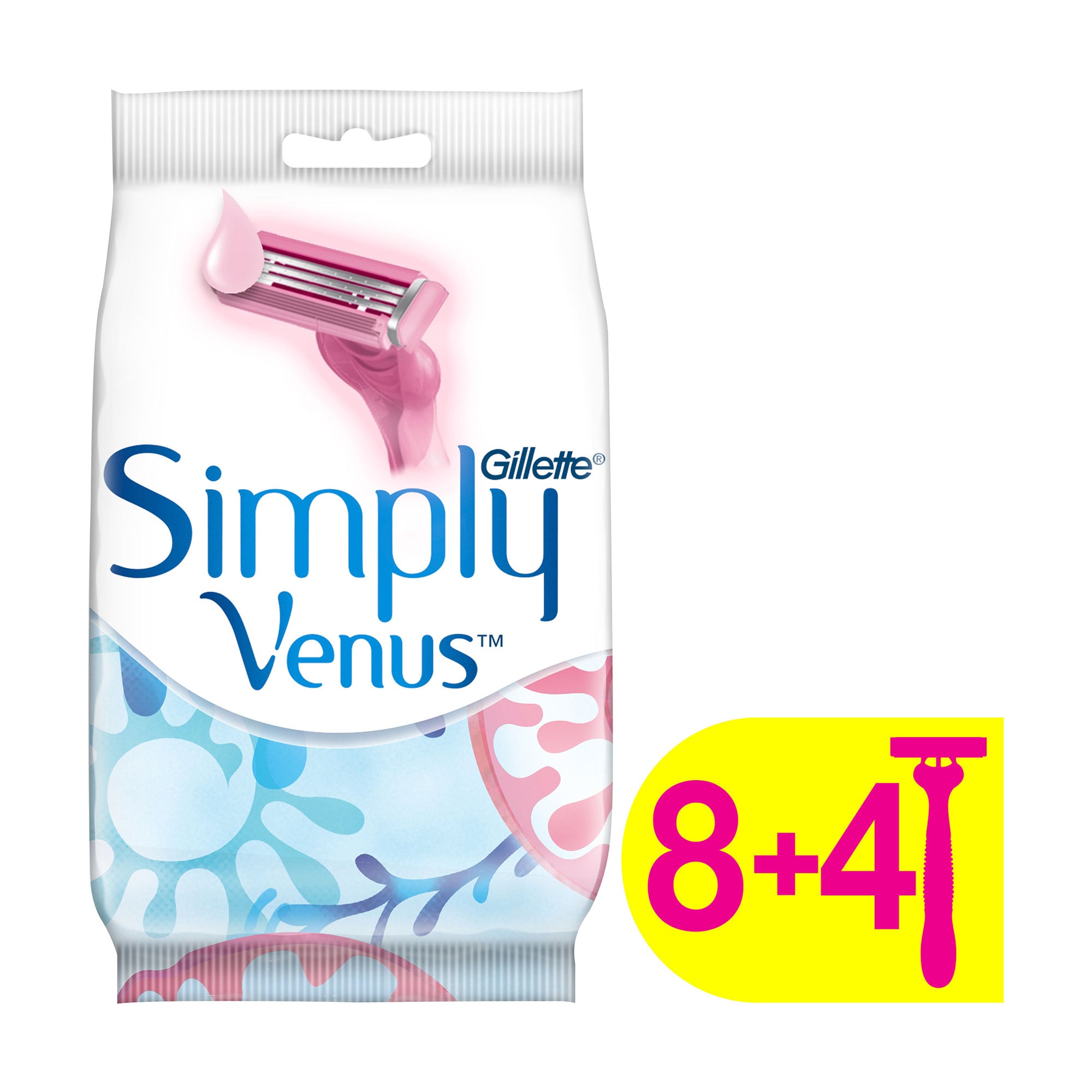 

Одноразові станки для гоління жіночі (бритви) Gillette Simply Venus 3, 12 шт