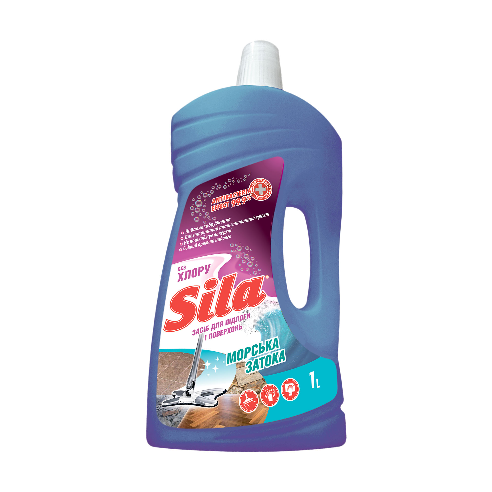 

Уцінка! Засіб для миття підлоги та поверхонь Sila Морська затока, 1 л