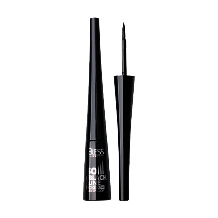 

Підводка для очей Bless Beauty So Black Line Waterproof з твердим пензлем, Black, 3.5 г