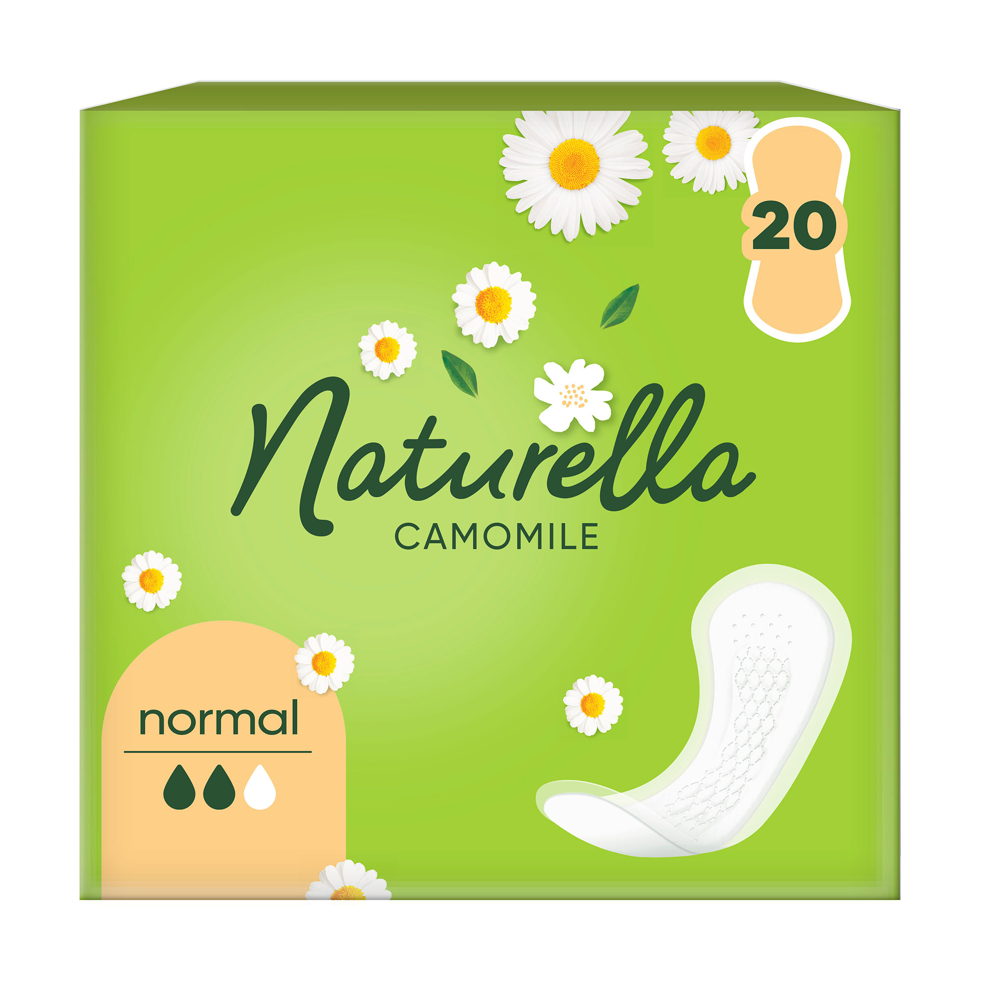 

Щоденні прокладки NATURELLA Normal Camomile, 20 шт