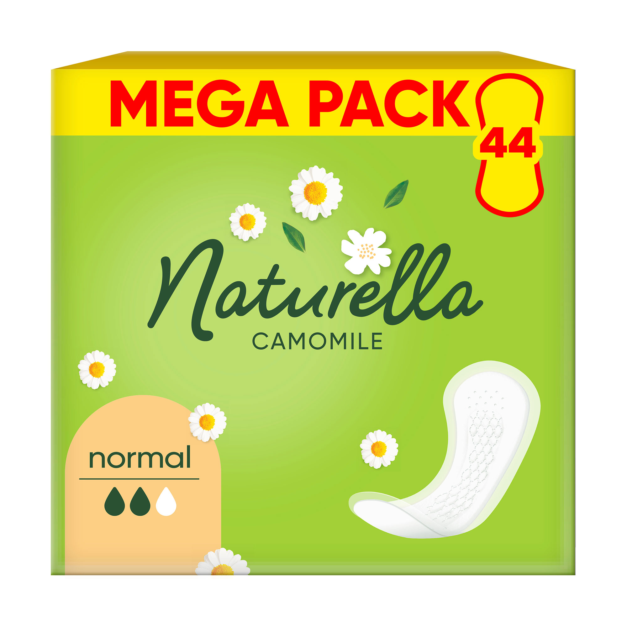 Щоденні прокладки NATURELLA Normal Camomile, 44 шт