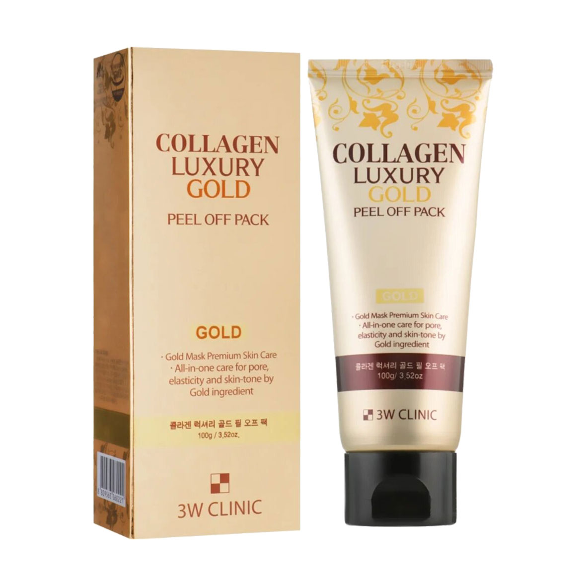 

Золота маска-плівка для обличчя 3W Clinic Collagen & Luxury Gold Peel Off Pack, 100 г
