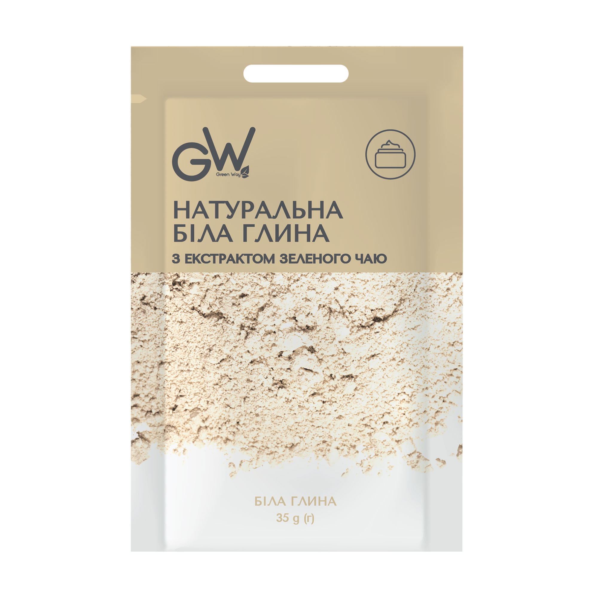 

Біла глина для обличчя Green Way ФітоЛінія з екстрактом зеленого чаю, 35 г