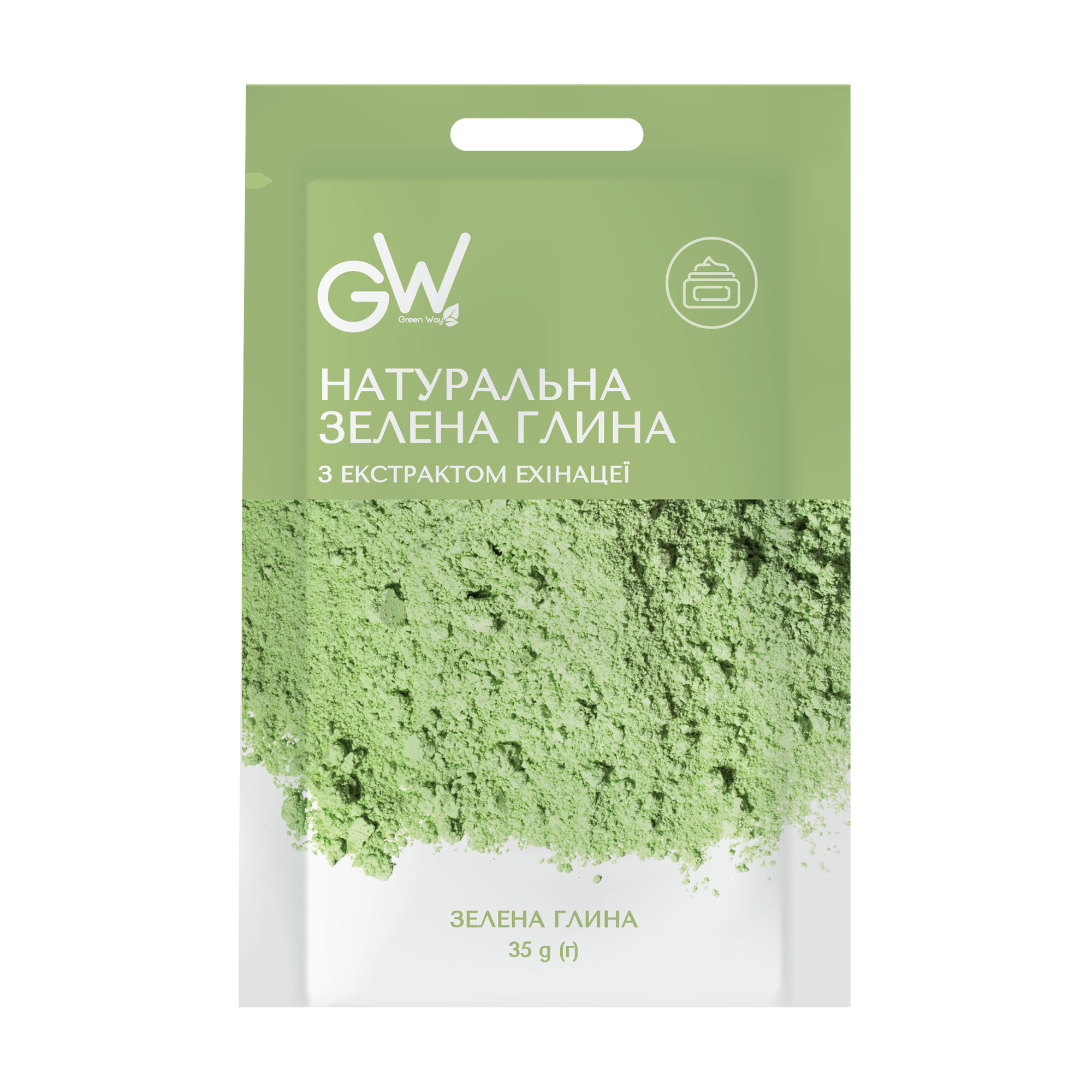 

Зелена глина Green Way ФітоЛінія NEW з екстрактом ехінацеї, 35 г