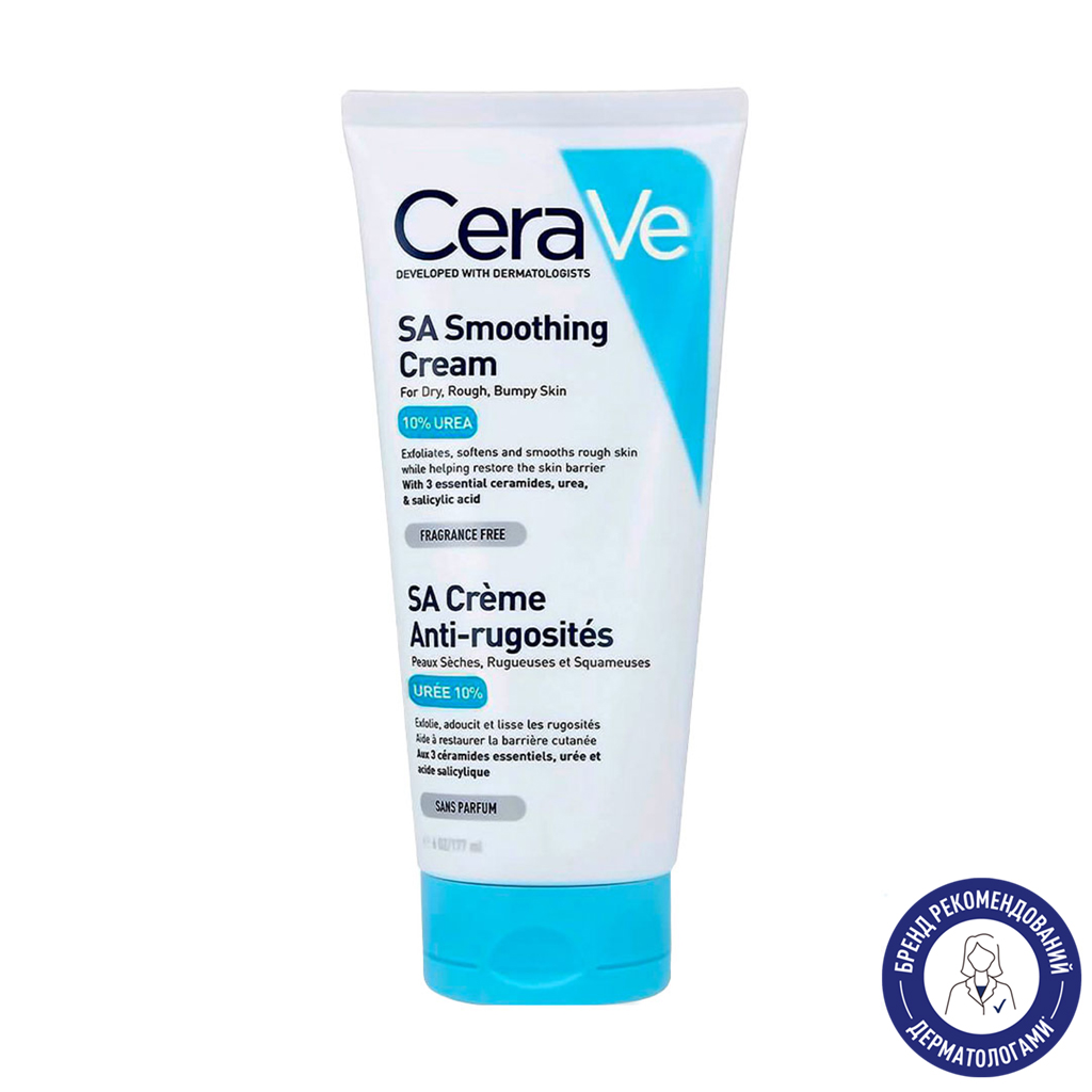 

Уцінка! Помякшувальний крем для обличчя та тіла CeraVe SA Smoothing Cream, 177 мл