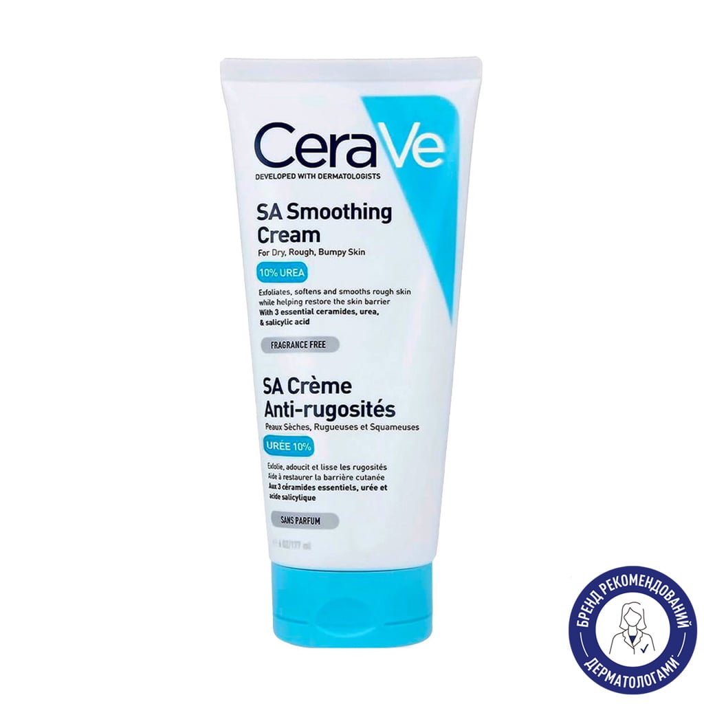 Пом'якшувальний крем для обличчя та тіла CeraVe SA Smoothing Cream, 177 мл