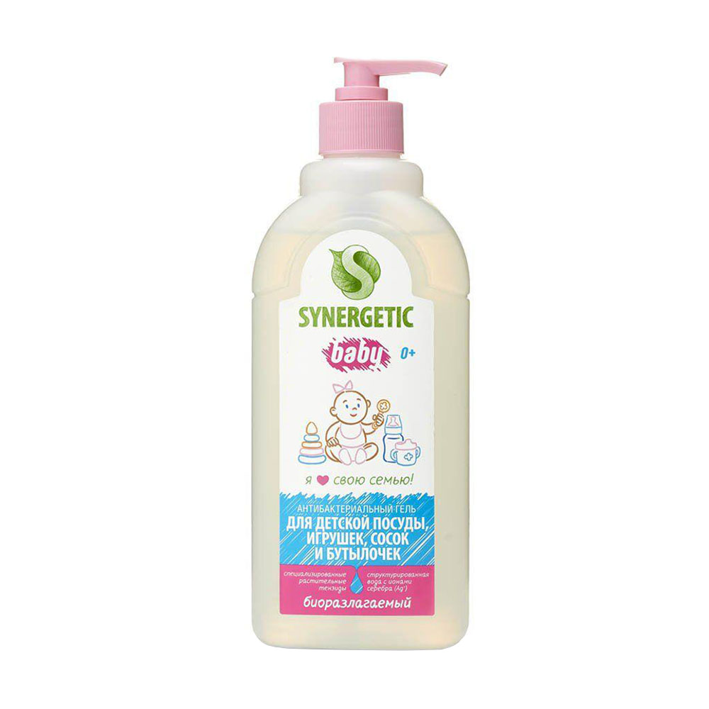 

Засіб для миття дитячого посуду, іграшок, сосок та пляшечок Synergetic Baby 0+, 500 мл