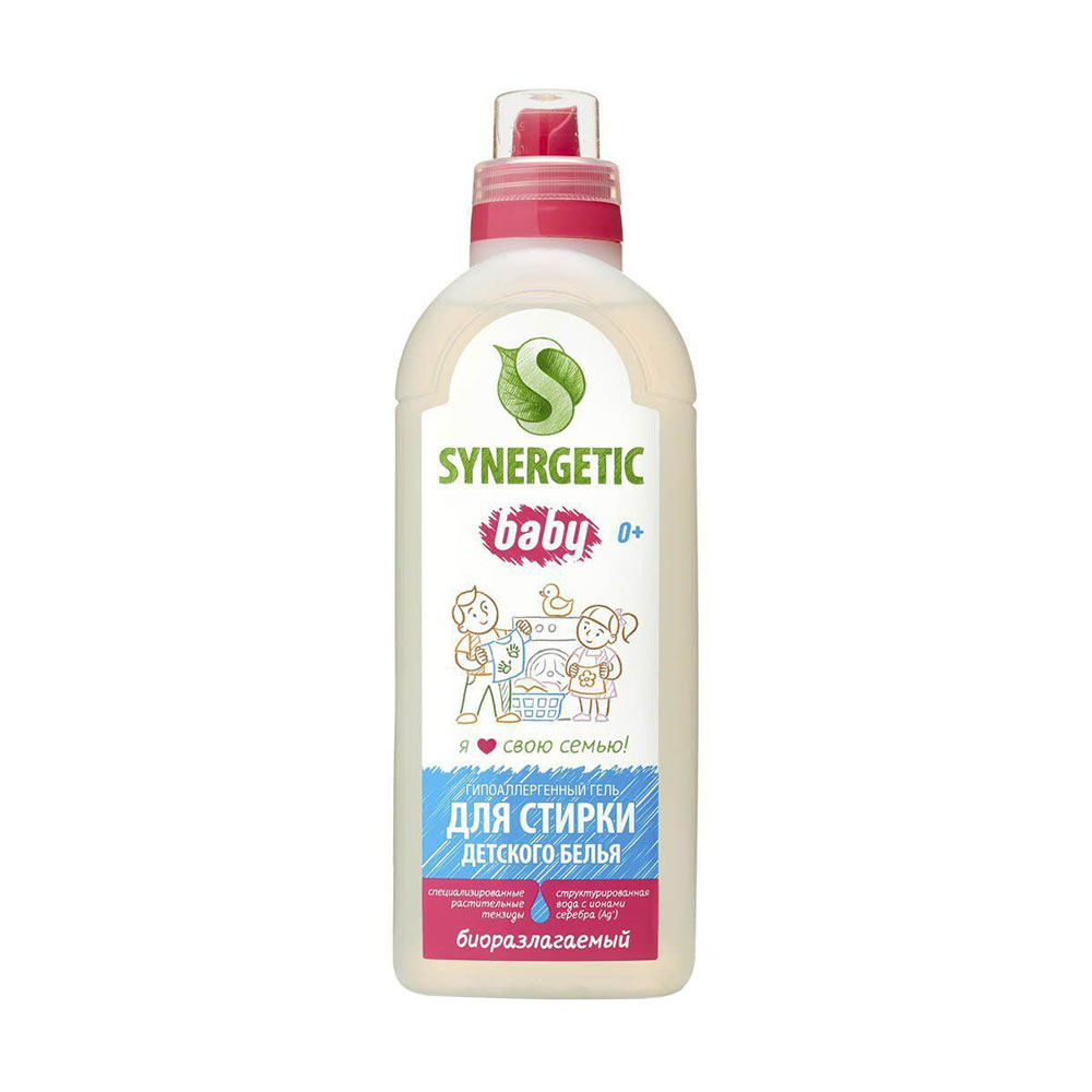 

Гіпоалергенний гель для прання дитячої білизни Synergetic baby 0+ біорозкладаний, 1 л