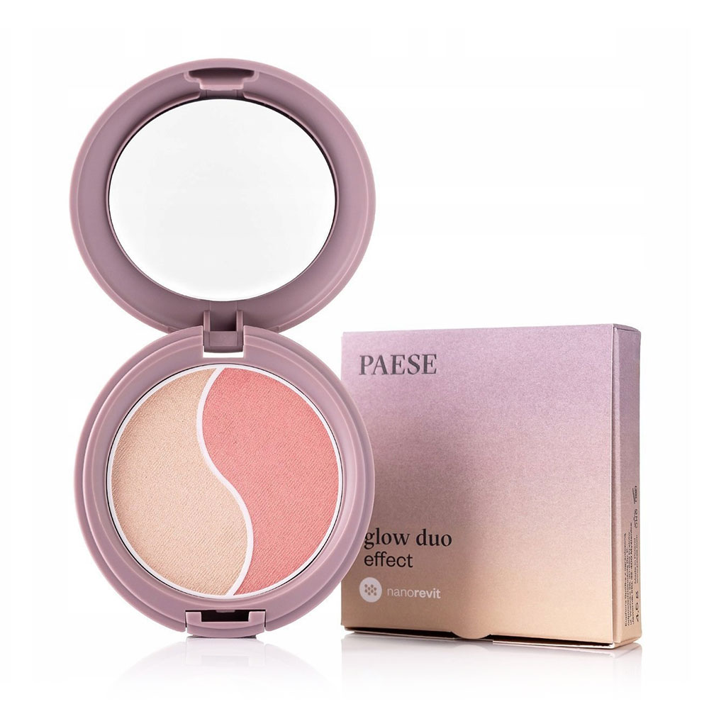 

Уцінка! Пудра та рум'яна для обличчя Paese Glow Duo Effect Nanorevit 100, 4.5 г