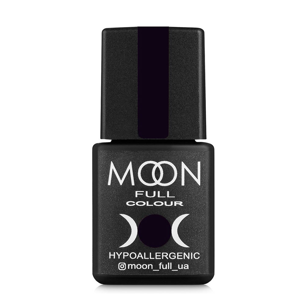 

Гель-лак для нігтів Moon Full Color Hypoallergenic Gel Polish 189 чорний з блискітками, 8 мл