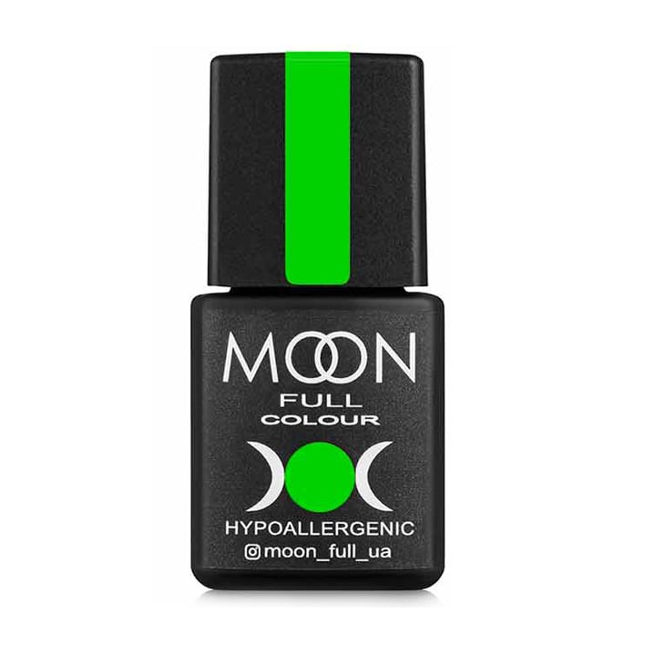 

Уцінка! Гель-лак для нігтів Moon Full Neon Color Gel Рolish UV/LED, 702 салатовий яскравий, 8 мл