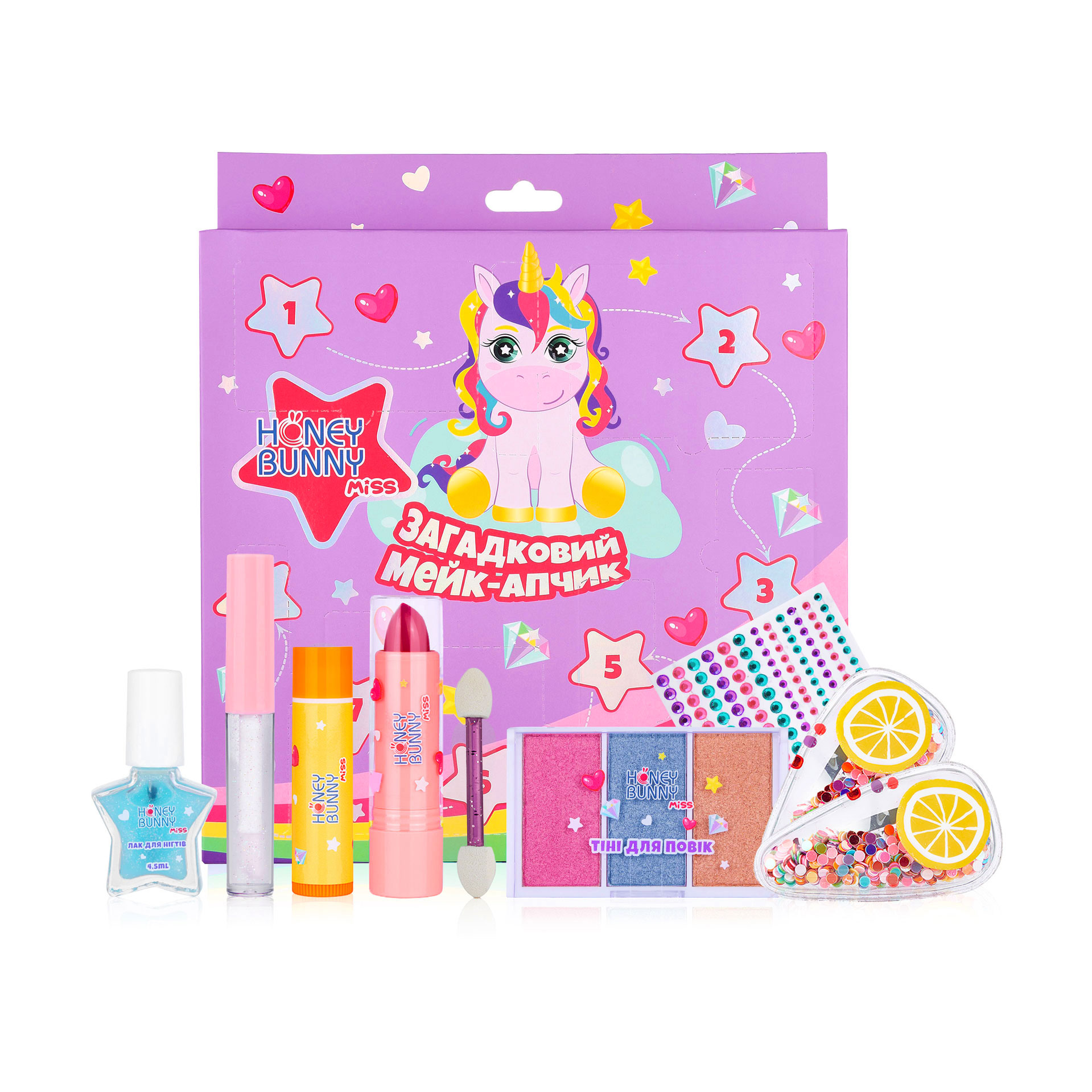 

Набір для дівчат Honey Bunny Miss Загадковий мейк-апчик, 7 продуктів