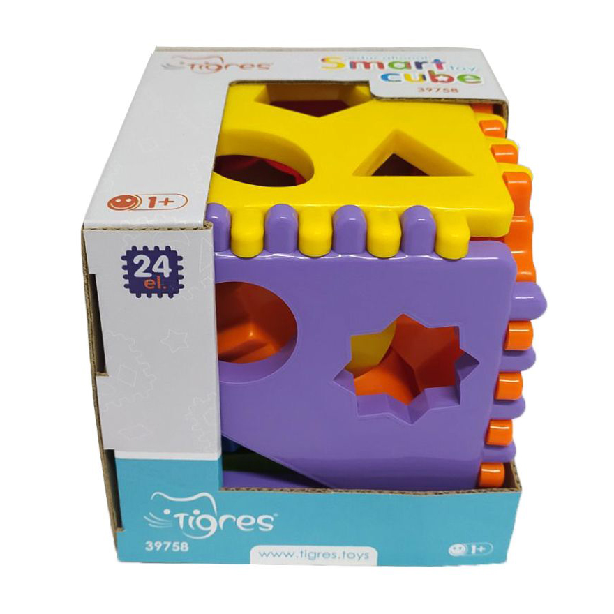

Розвивальна іграшка-сортер Tigres Smart Cube, 24 елементи, від 1 року (39758)