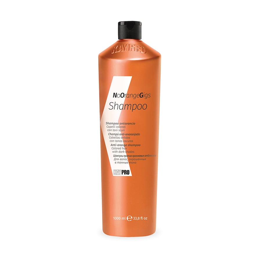 

Шампунь для волосся Kaypro NoOrangeGig Shampoo проти небажаних помаранчевих відтінків, 1 л