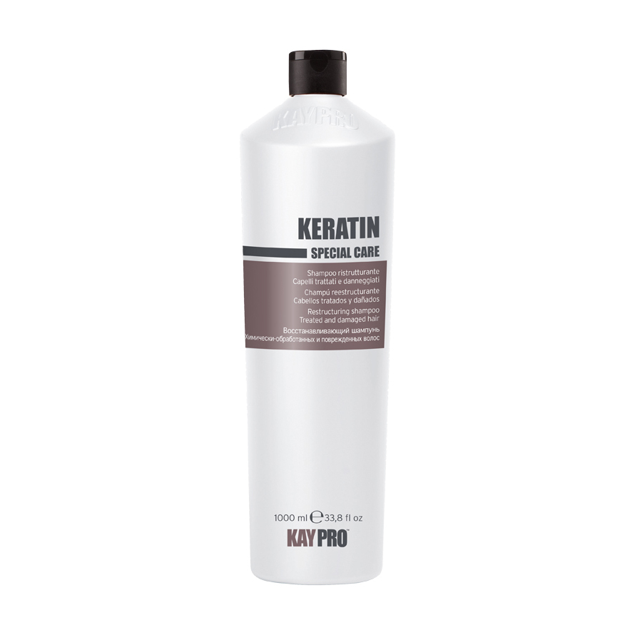 

Відновлювальний шампунь KayPro Special Care Keratin Shampoo для хімічно обробленого та пошкодженого волосся, із кератином, 1 л