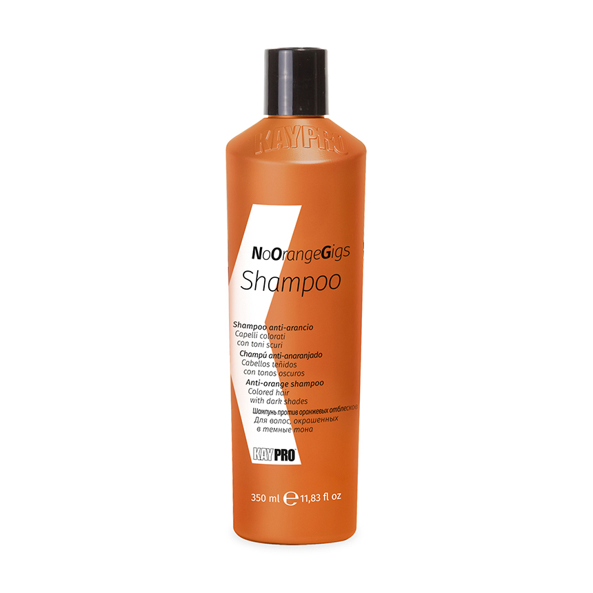 

Шампунь для волосся Kaypro NoOrangeGig Shampoo проти небажаних помаранчевих відтінків, 350 мл