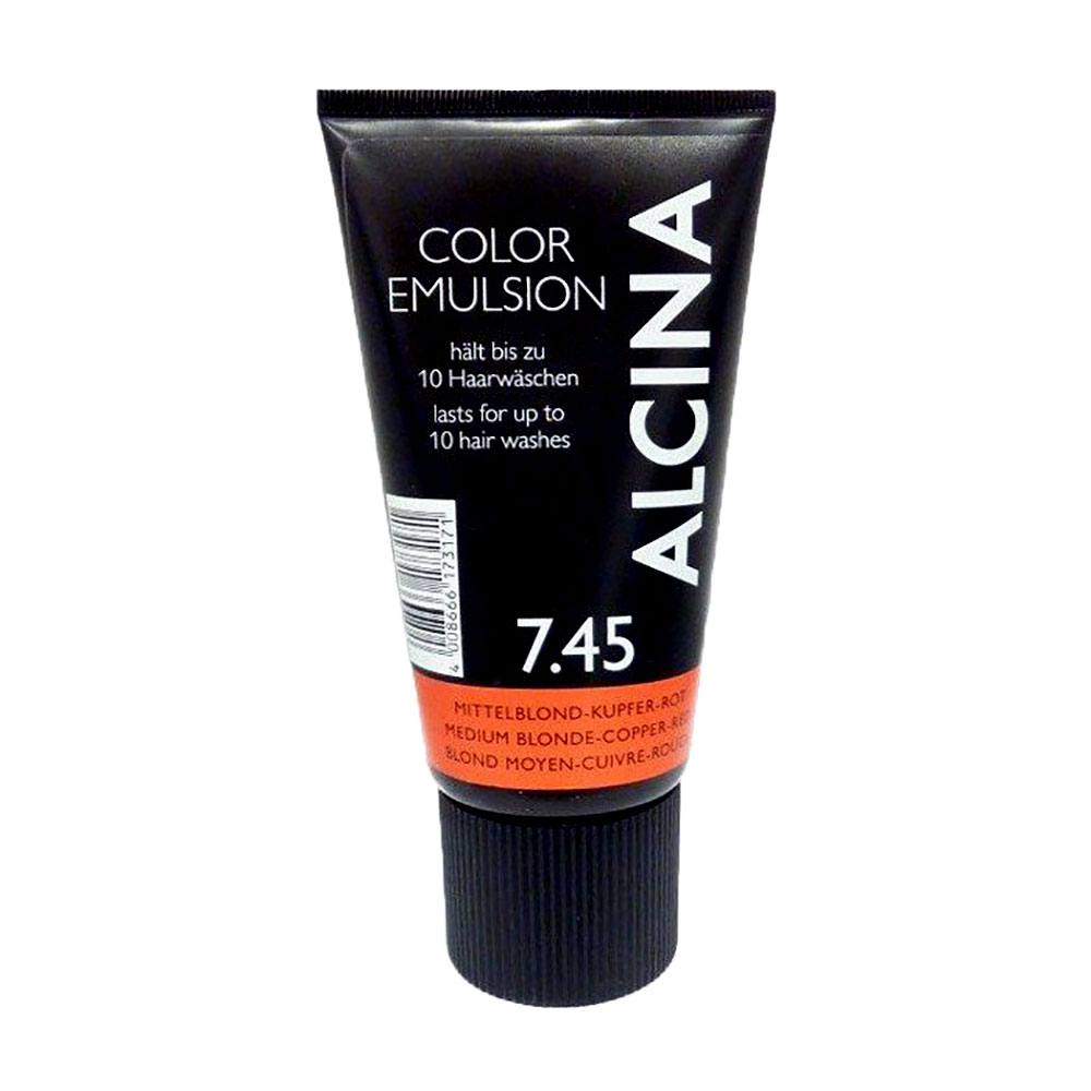 

Відтінкова емульсія для волосся Alcina Color Emulsion 7.45 Medium Blonde Copper Red, 150 мл