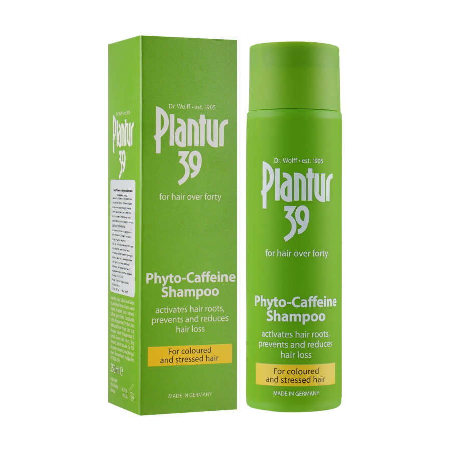 

Шампунь Plantur 39 Phyto-Caffeine Shampoo проти випадіння, для виснаженого та фарбованого волосся, 250 мл
