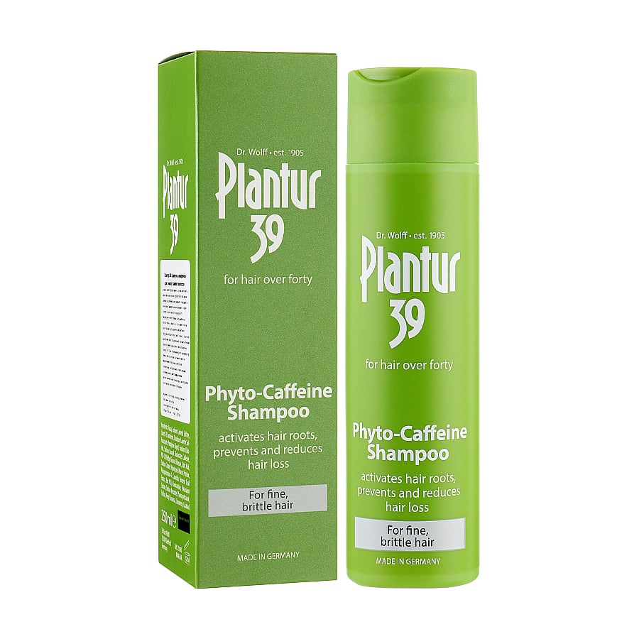 

Шампунь Plantur 39 Phyto-Caffeine Shampoo проти випадіння, для тонкого, ламкого волосся, 250 мл